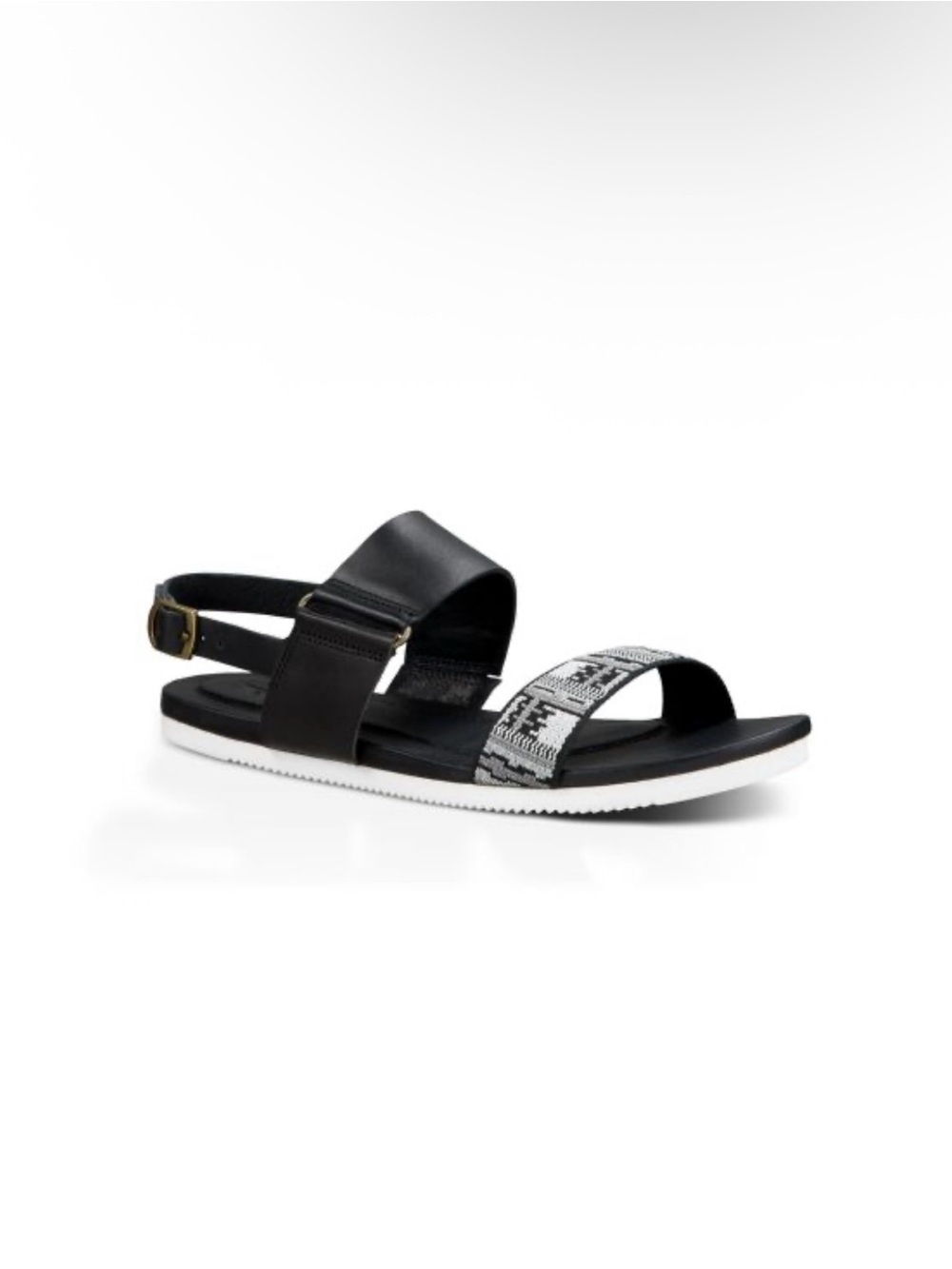 Teva Black leather 2 strap Sandal